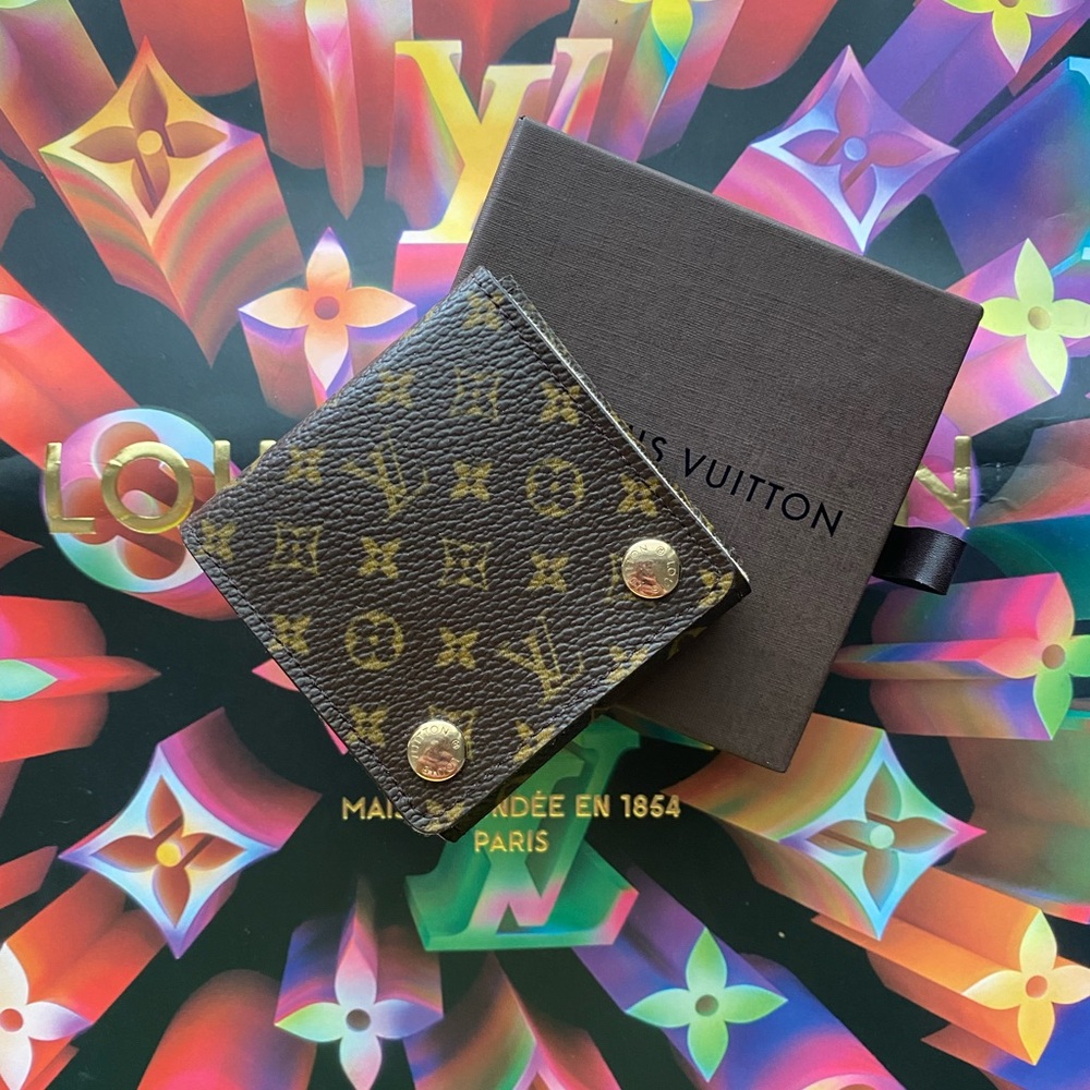 Louis Vuitton Brown Monogram Compact Ring Jewelry Case Holder